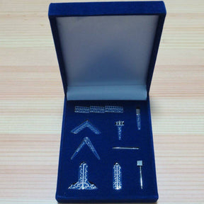 Masonic Miniature Working Tools Set - Metal With A Velvet Box