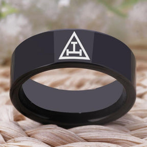 Royal Arch Chapter Ring - Black Tungsten Personalizable