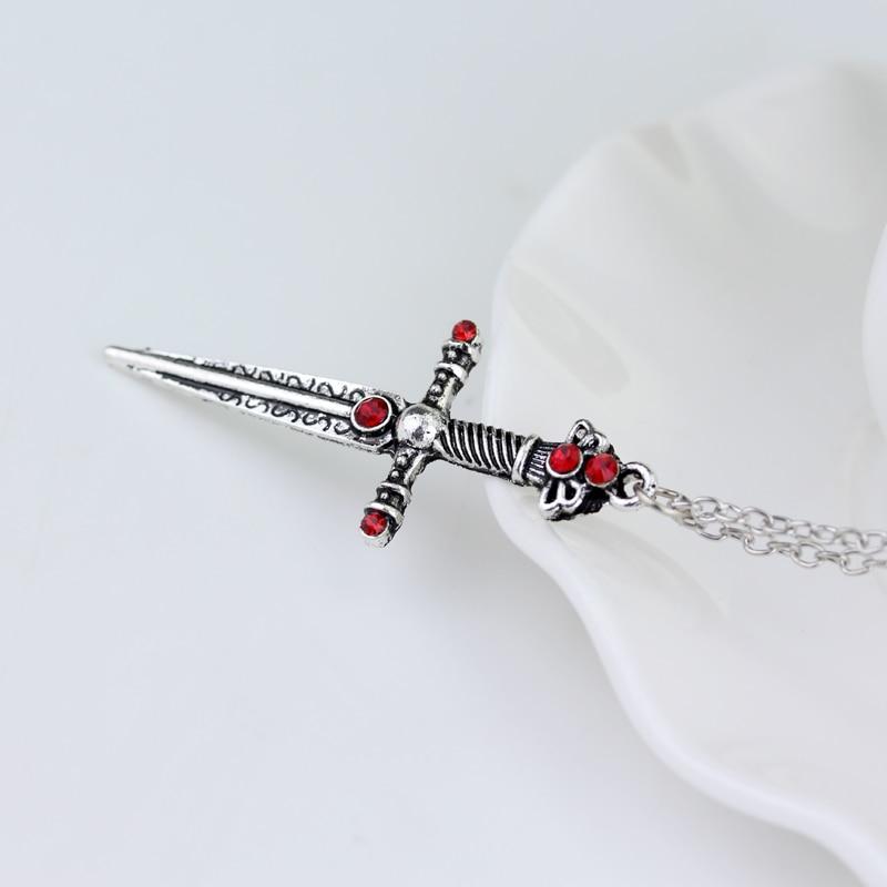 Knights Templar Commandery Necklace - Silver & Red