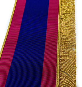 Provincial Mark Collar - Pink & Blue with Gold Fringe - Bricks Masons