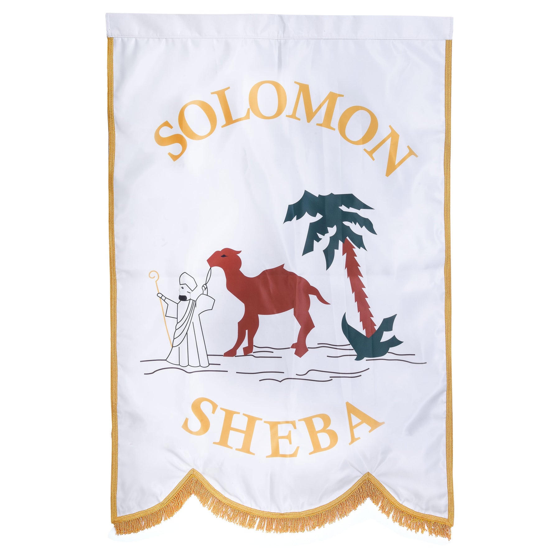 Queen Of The South Banner - Printed With Gold Braid & Fringe - Bricks Masons