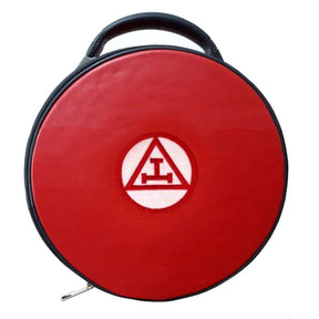 Royal Arch Chapter Crown Cap Case - Red Triple Tau Insignia - Bricks Masons