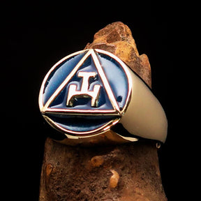 Royal Arch Chapter Ring - Blue Solid Brass - Bricks Masons