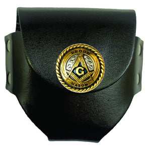 Master Mason Blue Lodge Snuff Can Holder - Proud Mason Genuine Leather