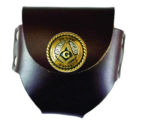Master Mason Blue Lodge Snuff Can Holder - Proud Mason Genuine Leather