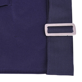 Secretary Blue Lodge Officer Apron - Kenton Lodge Navy Velvet With Silver Embroidery Thread - Bricks Masons
