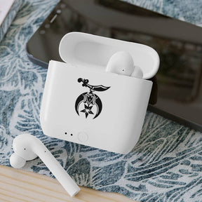 Shriners Earbud - White - Bricks Masons