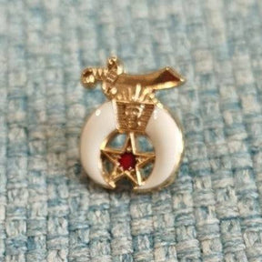Shriners Lapel Pin - Brass 12.7mm Gold - Bricks Masons