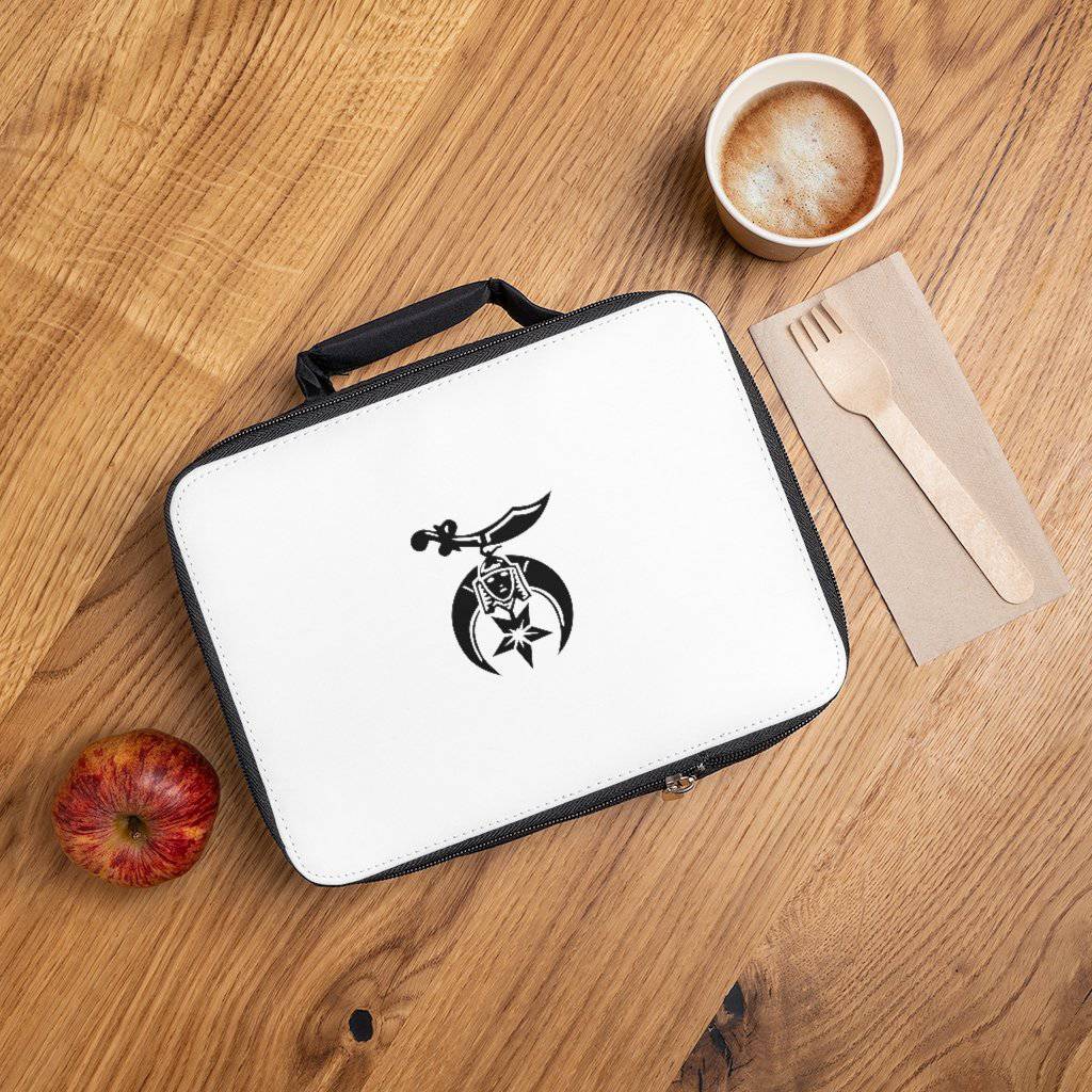 Shriners Lunch Bag - Black & White - Bricks Masons