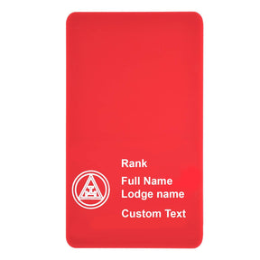 Royal Arch Chapter Pocket Square - Red Plastic Fabric Customizable