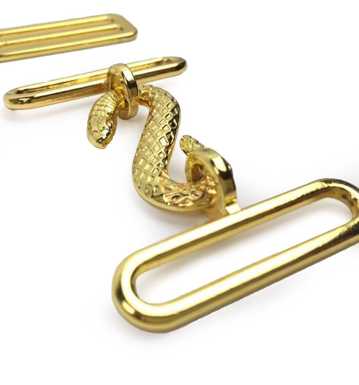 Universal Apron Belt Accessory - Silver/Gold Snake Set - Bricks Masons