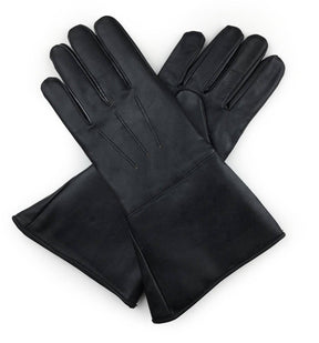 Masonic Gauntlet - Black Piper Drummer Leather - Bricks Masons