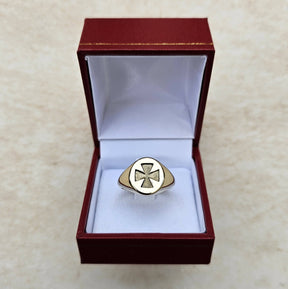 Knights Templar Commandery Ring - 18K Gold - Bricks Masons