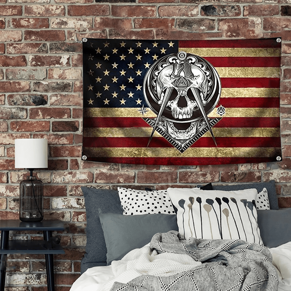Widows Sons Flag - USA Digital Printing Various Sizes - Bricks Masons