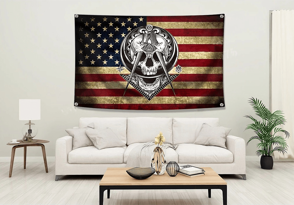 Widows Sons Flag - USA Digital Printing Various Sizes - Bricks Masons