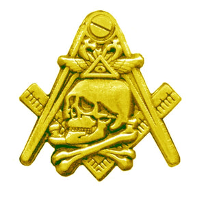 Widows Sons Lapel Pin - Gold Plated Pendant With Butterfly Buckle - Bricks Masons