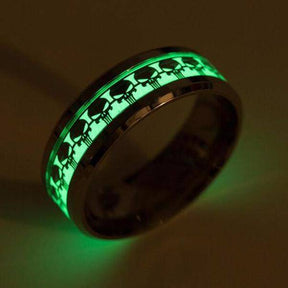 Widows Sons Ring - Lumineux Let There Be Light Biker Skull - Bricks Masons