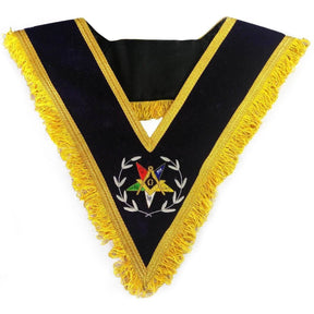Worthy Patron OES Collar - Royal Blue or Blue Velvet - Bricks Masons