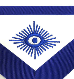 Junior Warden Blue Lodge Officer Apron - Royal Blue - Bricks Masons