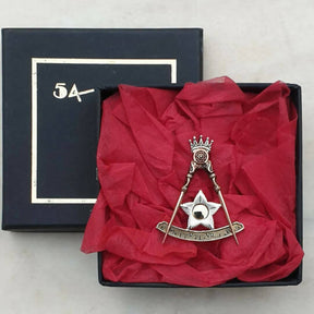 14th Degree Scottish Rite Collar Jewel - Silver Metal - Bricks Masons