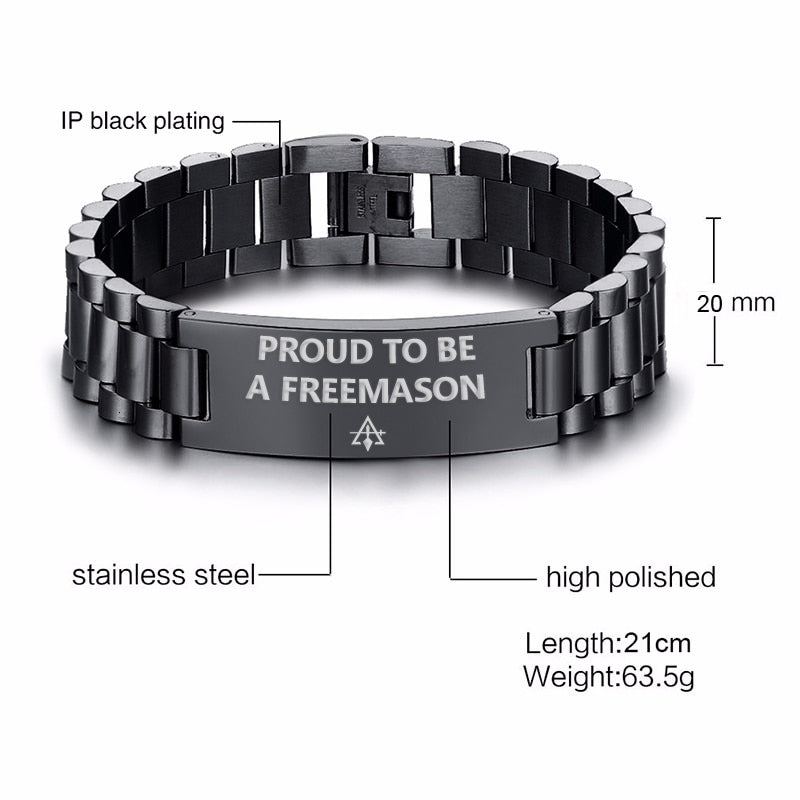 Council Bracelet - Stainless Steel - Bricks Masons