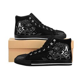 Master Mason Blue Lodge Sneaker - High-Top Black - Bricks Masons