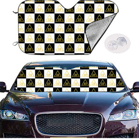 33rd Degree Scottish Rite Windshield Cover - (Gold/White) - Bricks Masons