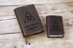 32nd Degree Scottish Rite Book Cover - Leather - Bricks Masons