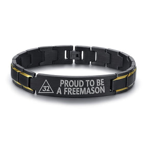 32nd Degree Scottish Rite Bracelet - Stainless Steel - Bricks Masons