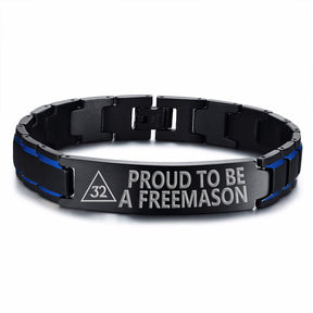 32nd Degree Scottish Rite Bracelet - Stainless Steel - Bricks Masons