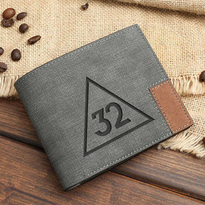 32nd Degree Scottish Rite Wallet - Leather Various Colors - Bricks Masons