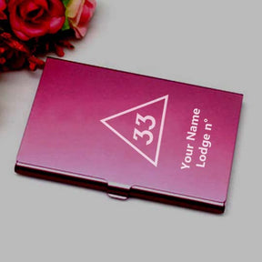 33rd Degree Scottish Rite Business Card Holder - Various Colors - Bricks Masons