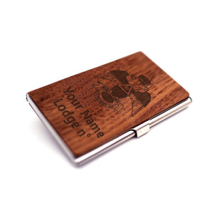 33rd Degree Scottish Rite Business Card Holder - Wings Down RFID Protection - Bricks Masons
