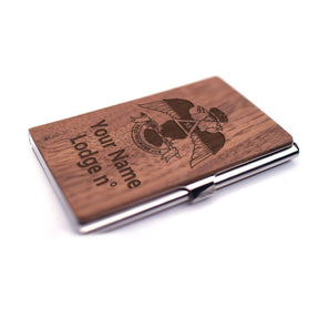 33rd Degree Scottish Rite Business Card Holder - Wings Down RFID Protection - Bricks Masons