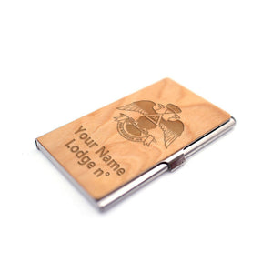 33rd Degree Scottish Rite Business Card Holder - Wings Down RFID Protection - Bricks Masons