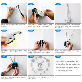 33rd Degree Scottish Rite Clock - Wings Up Frameless Design - Bricks Masons
