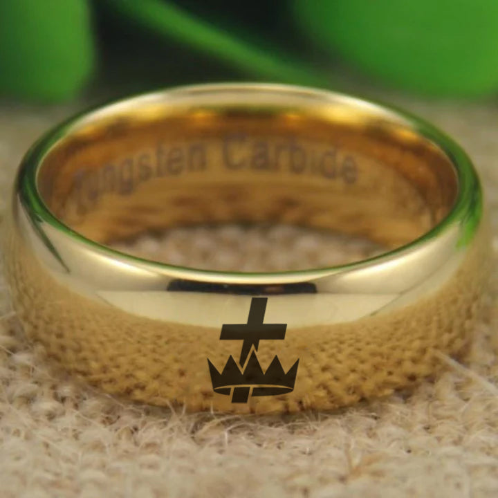 Knights Templar Commandery  Ring - Gold Color - Bricks Masons