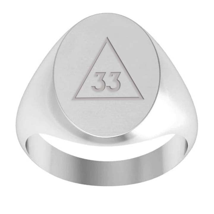 33rd Degree Scottish Rite Ring - Sterling Silver - Bricks Masons