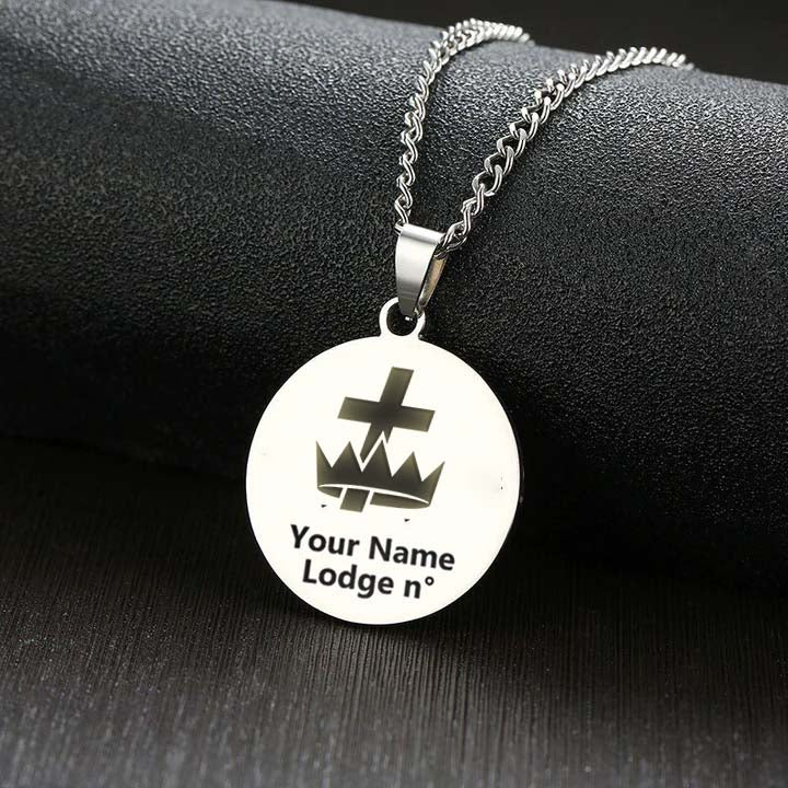 Knights Templar Commandery Necklace - Various Stainless Steel Colors - Bricks Masons