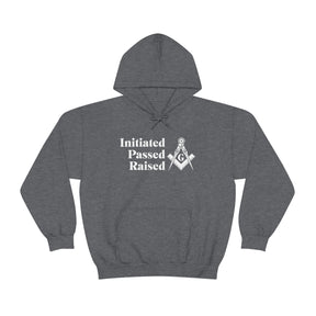 Master Mason Blue Lodge Hoodie - Initiated Passed Raised - Bricks Masons