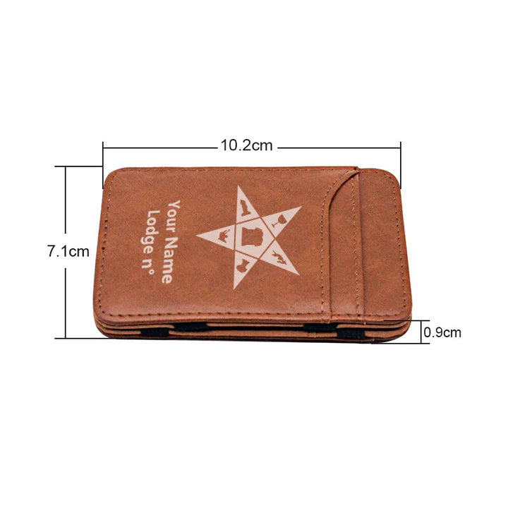 OES Wallet - Black & Brown - Bricks Masons