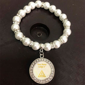 Royal Arch Chapter Bracelet - Gold and White - Bricks Masons