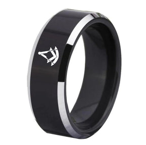 Past Master Blue Lodge Ring - Black Tungsten - Bricks Masons