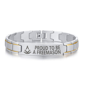 Past Master Blue Lodge Bracelet - Stainless Steel - Bricks Masons