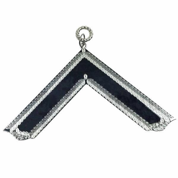 Worshipful Master Blue Lodge Officer Collar Jewel - Dark Blue & Silver - Bricks Masons