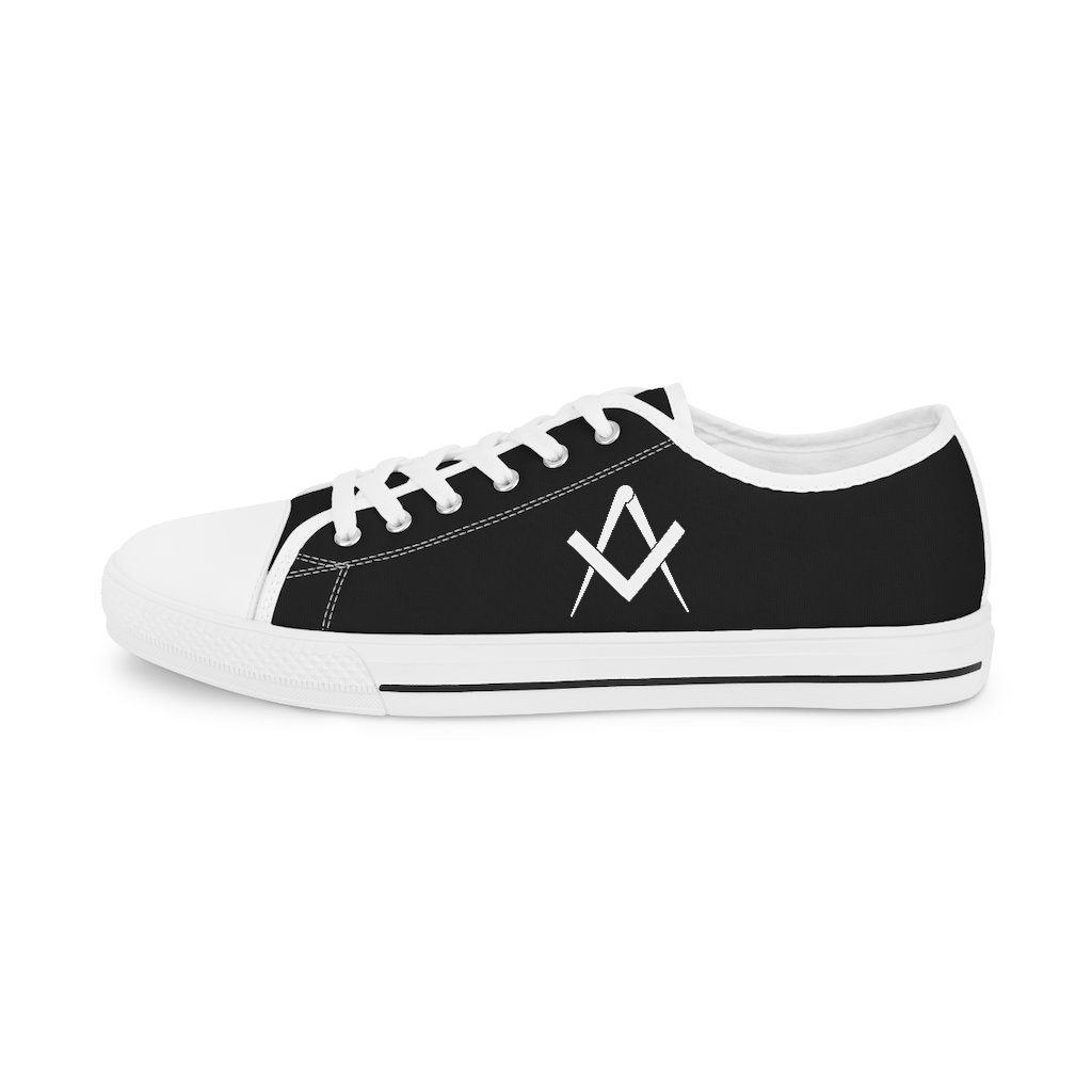 Master Mason Blue Lodge Sneaker - Low-Top Square & Compass - Bricks Masons