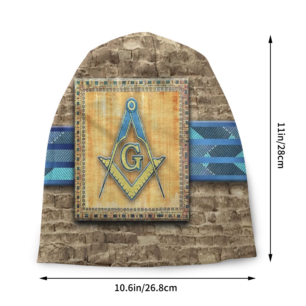 Master Mason Blue Lodge Beanie - Egyptian Pyramid - Bricks Masons