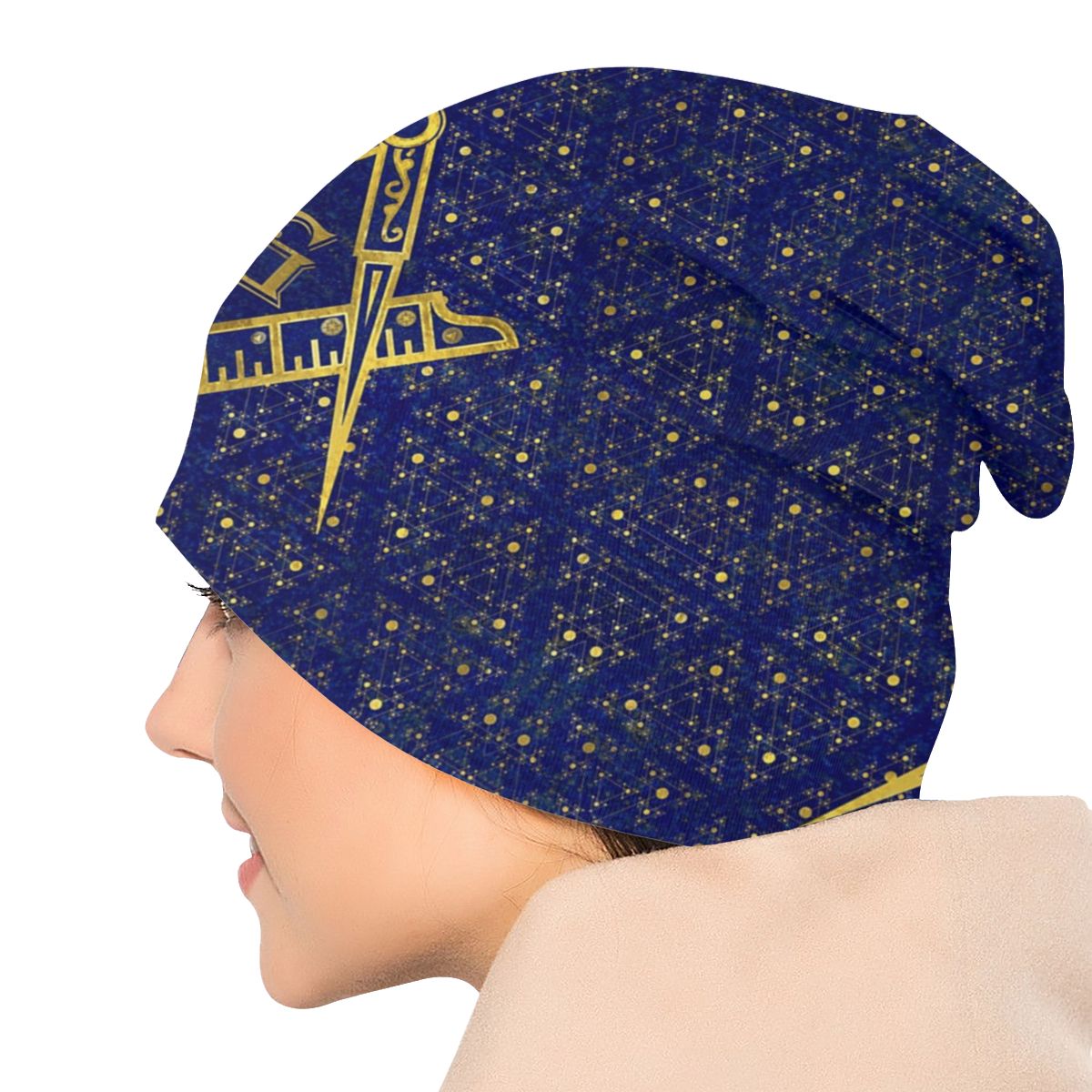 Master Mason Blue Lodge Beanie - Multifunction Bonnet - Bricks Masons