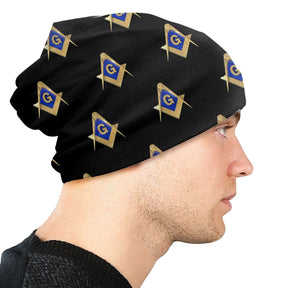 Master Mason Blue Lodge Beanie - Gold Masonic Skullies - Bricks Masons