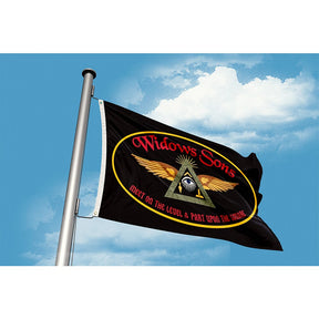 Widows Sons Flag - Customizable With Brass Metal Holes - Bricks Masons